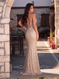Backless Ruched Wrap Sequin Cami Party Dresses