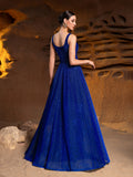 Solid Square Neck Sleeveless Glitter Buckle Belted Dress