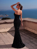 Elegant Mermaid Hem Maxi Tube Prom Dress