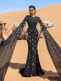 Opulent Rhinestone-Embellished Evening Gown – Luxury Dress for Red Carpet Galas, Theater Premieres & Luxury Events