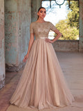 Elegant Tulle Party Dress with Sequin Top & Tulle Skirt – Luxury Evening Wear for Weddings, Formal Dinners & Red Carpet Events