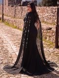 Plus Opulent Rhinestone-Embellished Evening Gown – Luxury Dress for Red Carpet Galas, Theater Premieres & Luxury Events