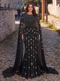 Plus Opulent Rhinestone-Embellished Evening Gown – Luxury Dress for Red Carpet Galas, Theater Premieres & Luxury Events