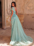 Luxury Gorgeous One Shoulder Draped Side Mermaid Prom Dress