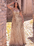 Plus Off Shoulder Graphic Sequin Formal Prom Dress Evening Dress