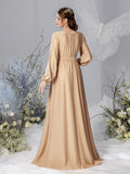 Maternity Surplice Neck A Line Belted Dress