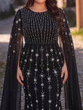 Plus Opulent Rhinestone-Embellished Evening Gown – Luxury Dress for Red Carpet Galas, Theater Premieres & Luxury Events