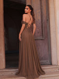 Elegant Ruched Front Back Lace Up Cami Dress