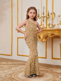 Tween Girls' One Shoulder Sleeveless Mermaid Hem Party Dress