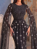 Opulent Rhinestone-Embellished Evening Gown – Luxury Dress for Red Carpet Galas, Theater Premieres & Luxury Events