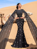 Opulent Rhinestone-Embellished Evening Gown – Luxury Dress for Red Carpet Galas, Theater Premieres & Luxury Events