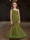 Tween Girls' Mesh Insert Mermaid Hem Sequin Dress - Elonnashop