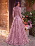 Gorgeous Diagonal Neckline 3/4 Sleeves Beaded Sequin Formal Dress