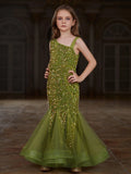 Tween Girls' Mesh Insert Mermaid Hem Sequin Dress - Elonnashop