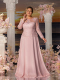 Plus Womens' Elegant Evening Gowns: Lace & Chiffon with Boat Neckline and Floral Embroidery – Timeless Formal Occasion Dresses