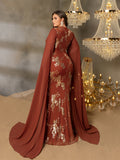 Plus Gorgeous Sequin Embroidery Evening Gown - V-Neck Mermaid Dress with Cape Sleeves & High Slit