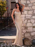 Backless Ruched Wrap Sequin Cami Party Dresses