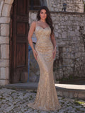 Backless Ruched Wrap Sequin Cami Party Dresses
