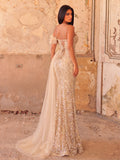 Gorgeous Beaded Sequin Mermaid Gown with High Slit – Elegant Evening Dress for Galas, Weddings & Black-Tie Events
