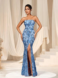 Back Lace Up Sequin Tube Dress - Elonnashop