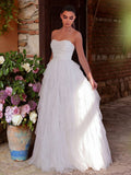Elegant Strapless Mesh Overlay Formal Party Dress