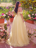 Plus Gorgeous Off Shoulder Beaded Sequin Bodice Split Thigh Tulle Formal Dress