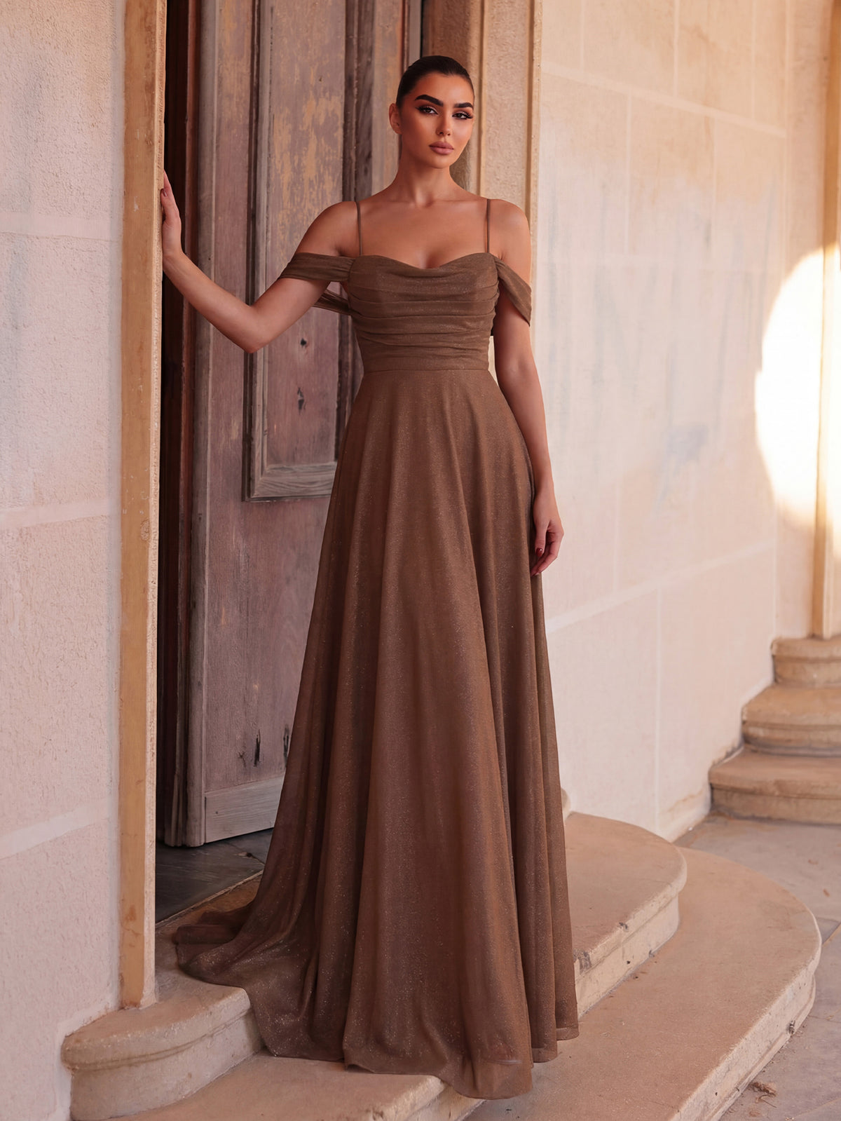 Elegant Ruched Front Back Lace Up Cami Dress