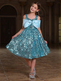 Tween Girls' Bow Detail Sequin Party Dress - Elonnashop