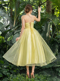 Midi Elegant Strapless Gown with Back Lace-up – Spring/Summer Dress for Garden Parties, Picnics & Outdoor Events