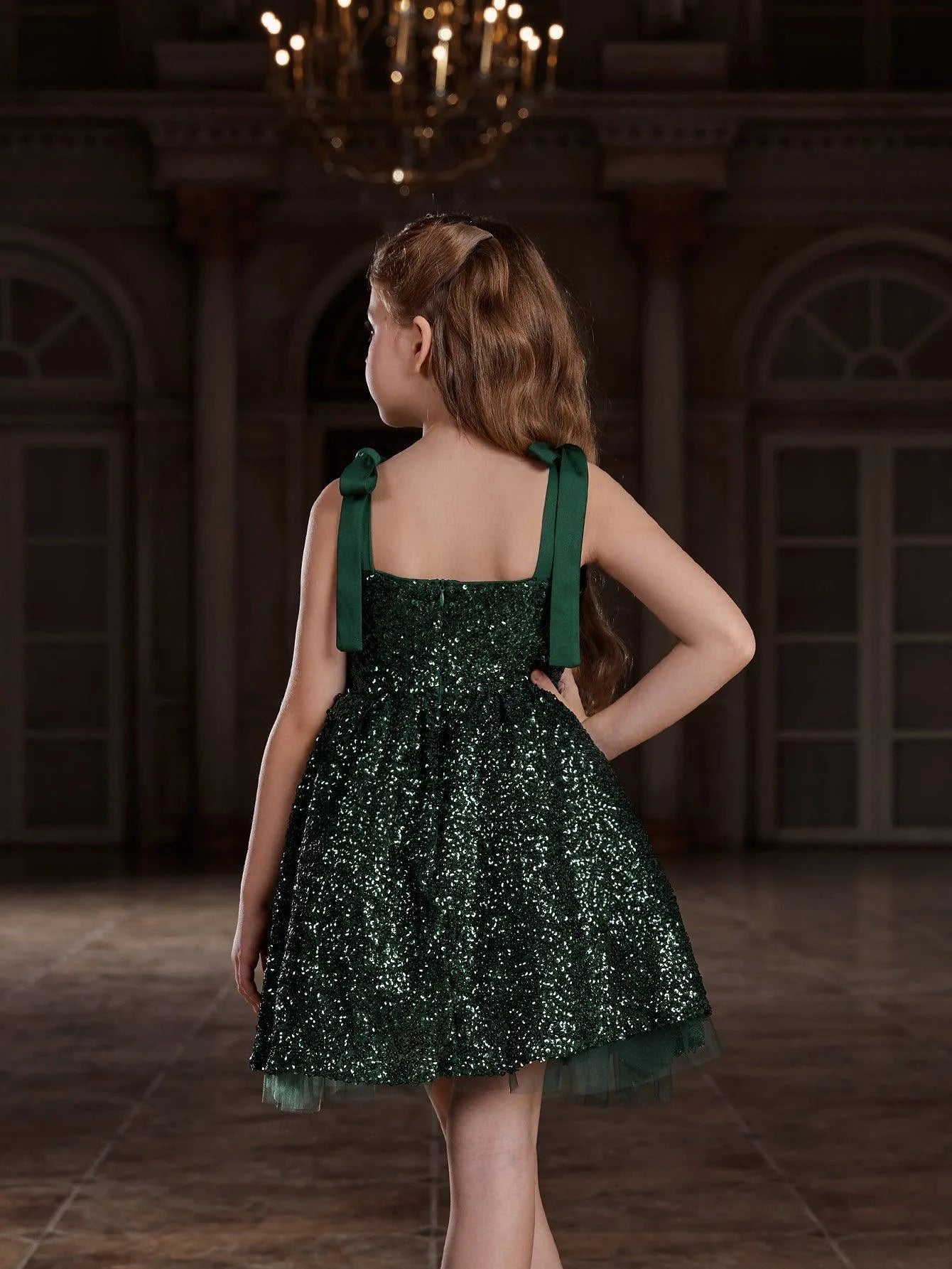 Tween Girls' Sparkling Sequin Cami Dress - Elonnashop