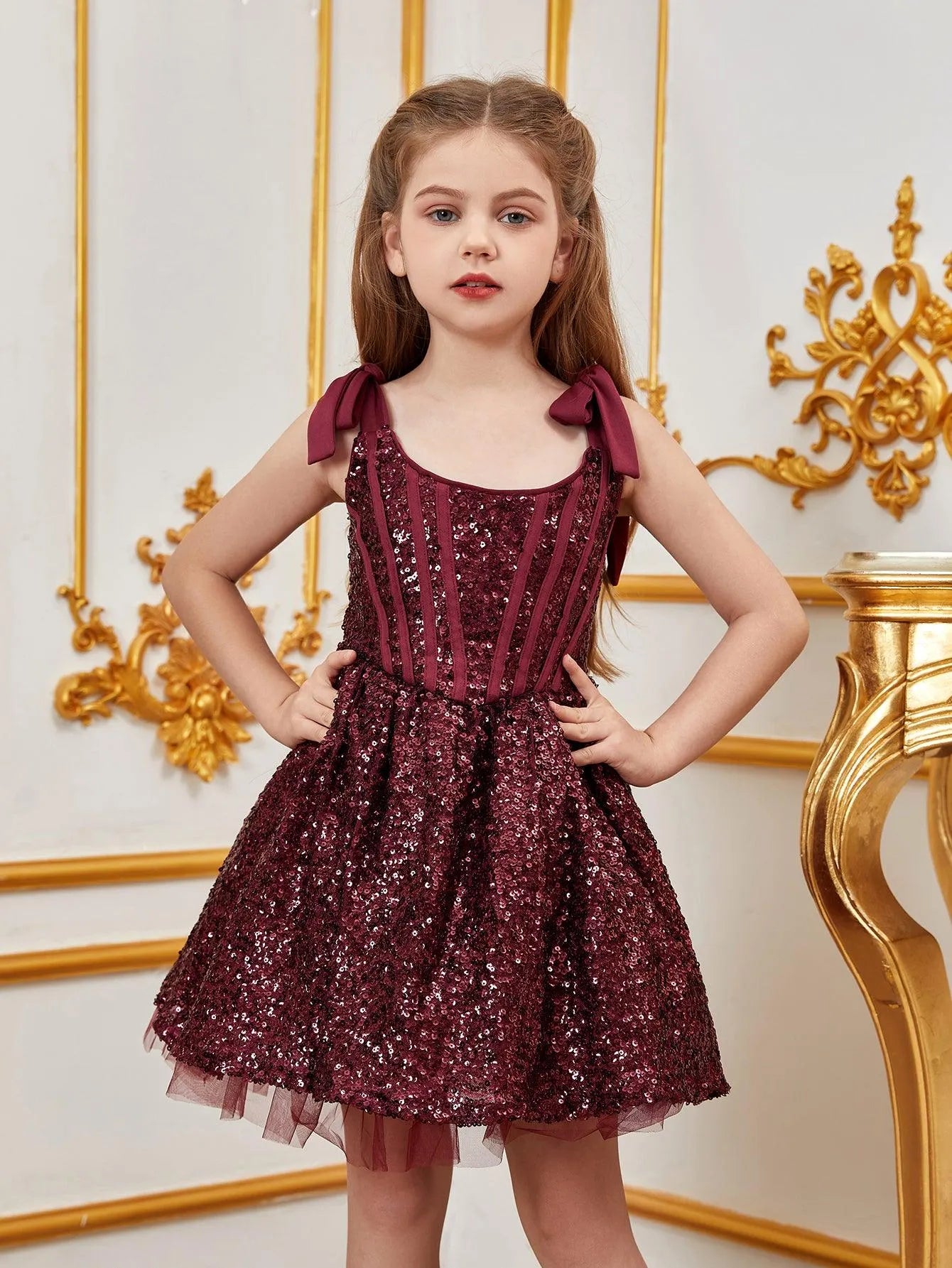 Tween Girls' Sparkling Sequin Cami Dress - Elonnashop