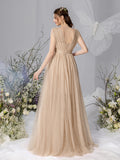 Maternity V Neck Backless Mesh Party Dress