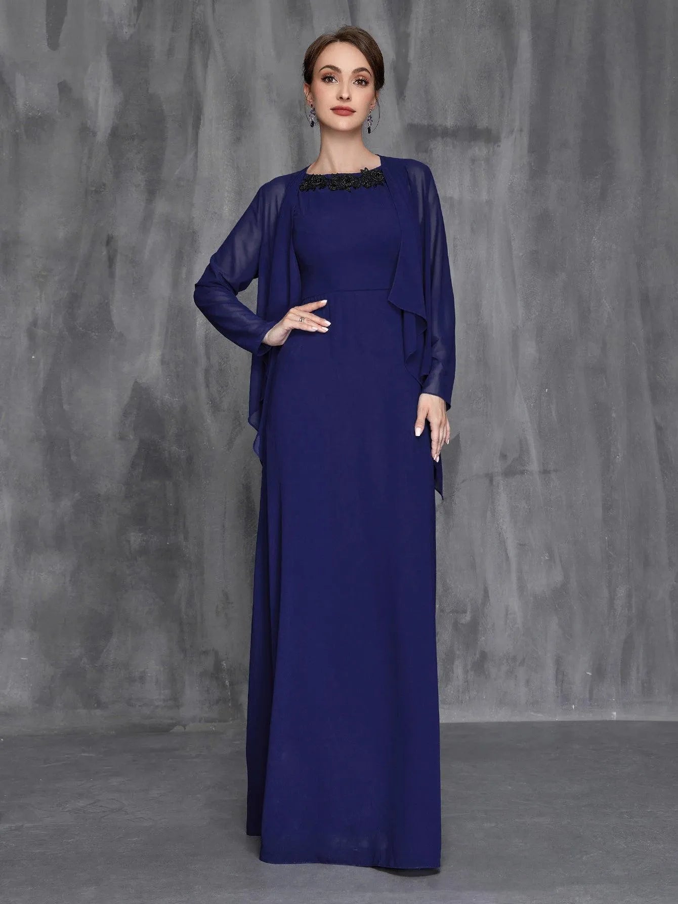 Womens' Solid Chiffon Two-piece Sets - Elonnashop