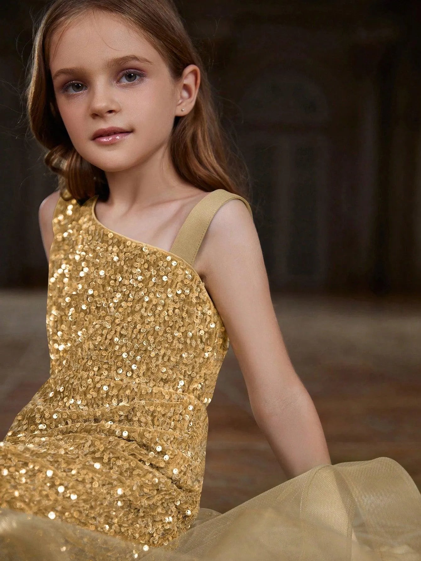 Tween Girls' Mesh Insert Mermaid Hem Sequin Dress - Elonnashop